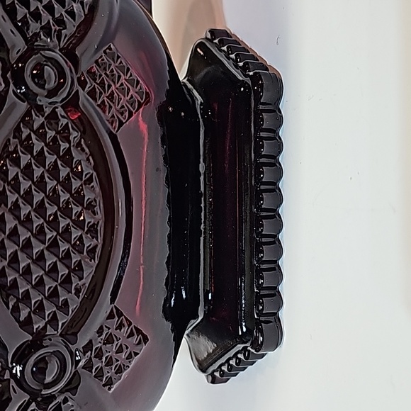 Avon Cape Cod Red Glass Sauce Gravy Boat - Picture 9 of 14